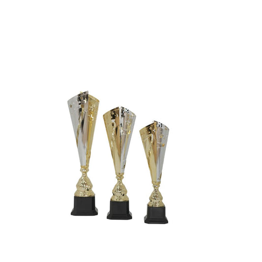 GOLDEN SILVER STAR METAL TROPHY
