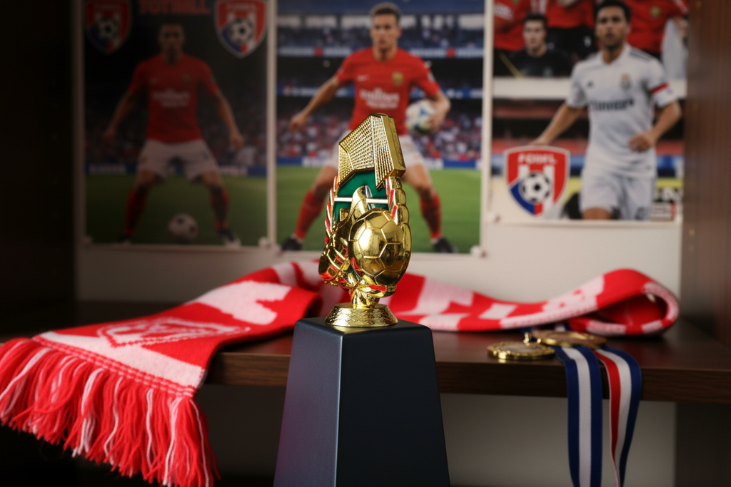 Soccer Goal Wreath Award Trophy