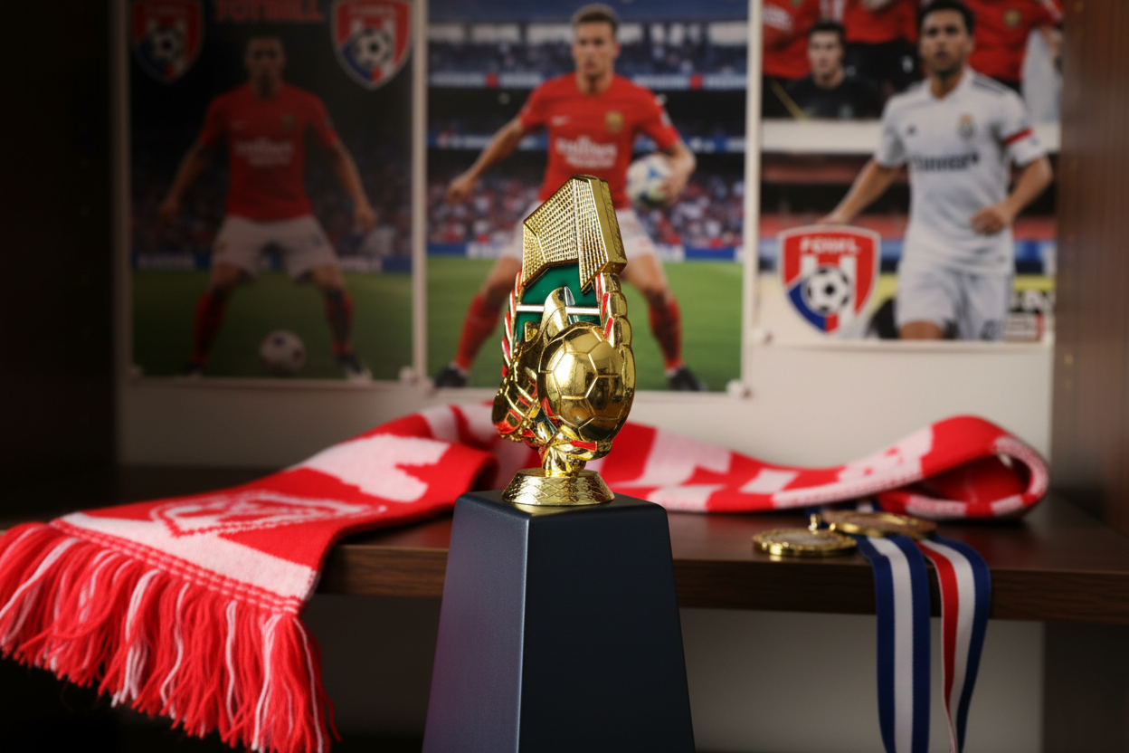 Soccer Goal Wreath Award Trophy