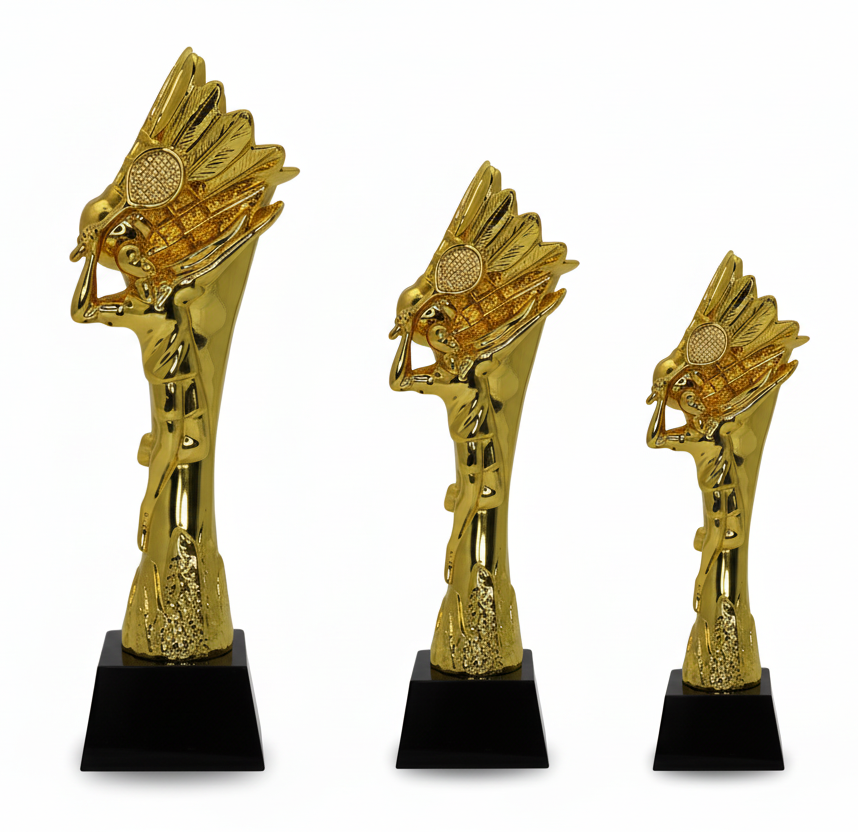 Golden Smash Badminton Trophy