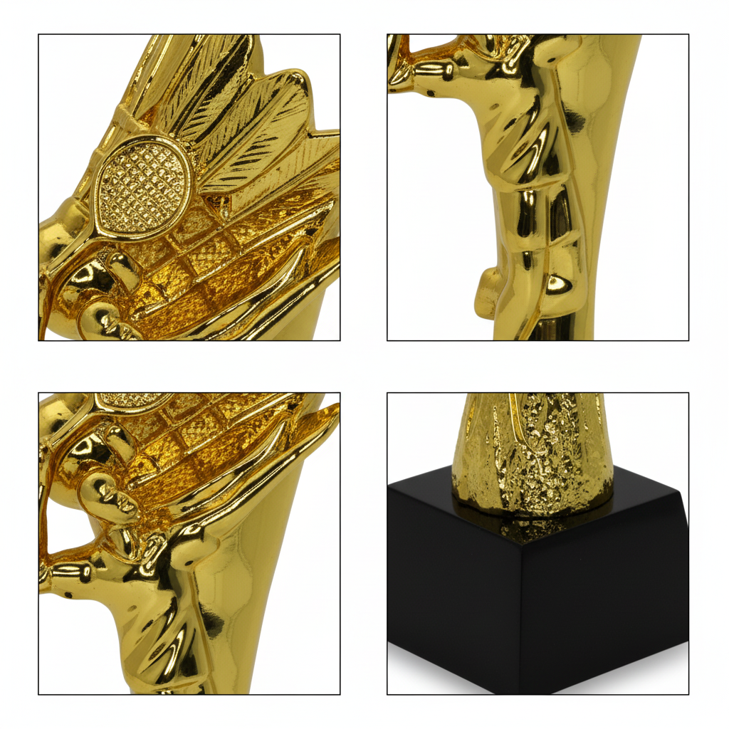 Golden Smash Badminton Trophy
