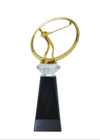 Golden Swing Crystal Golf Award Trophy