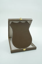 SHIELD PLAQUE - BROWN