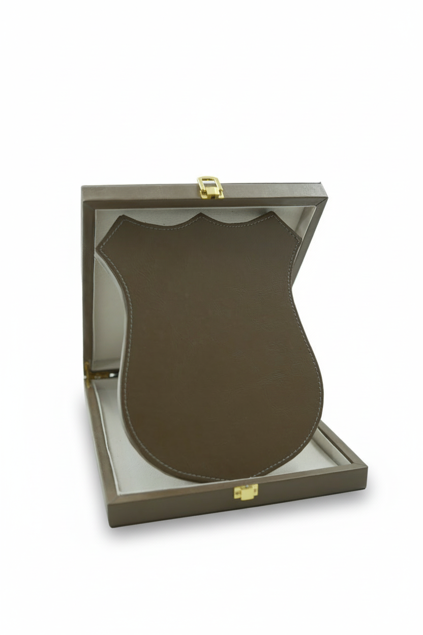 SHIELD PLAQUE - BROWN