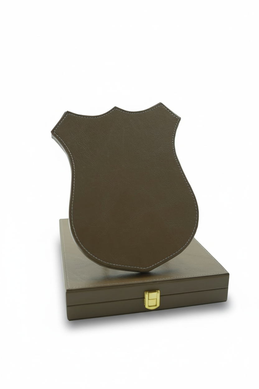 SHIELD PLAQUE - BROWN