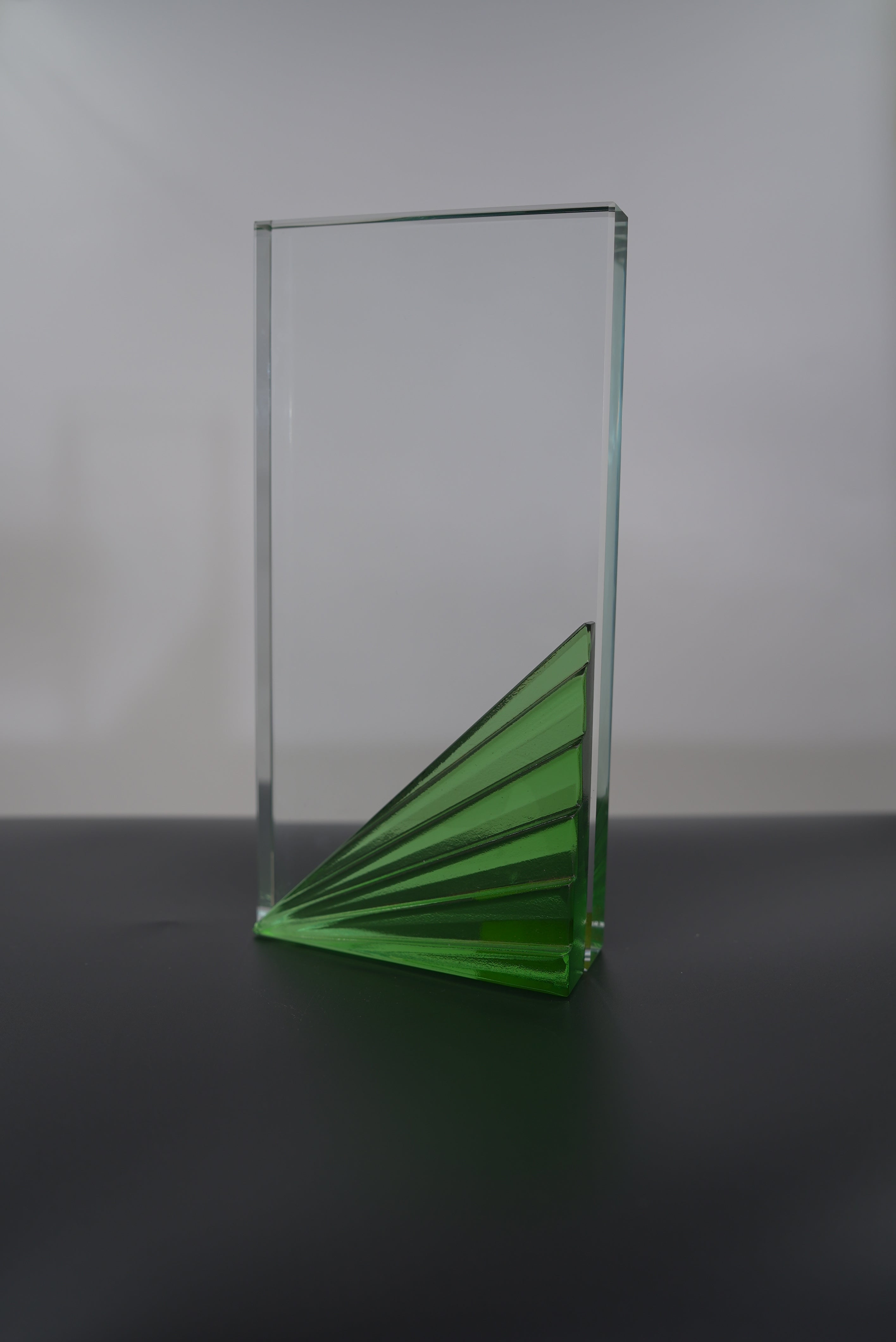 GREEN FAN CRYSTAL AWARD