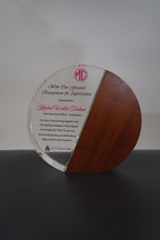 CIRCULAR WOODEN  CRYSTAL