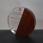 CIRCULAR WOODEN  CRYSTAL
