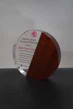 CIRCULAR WOODEN  CRYSTAL