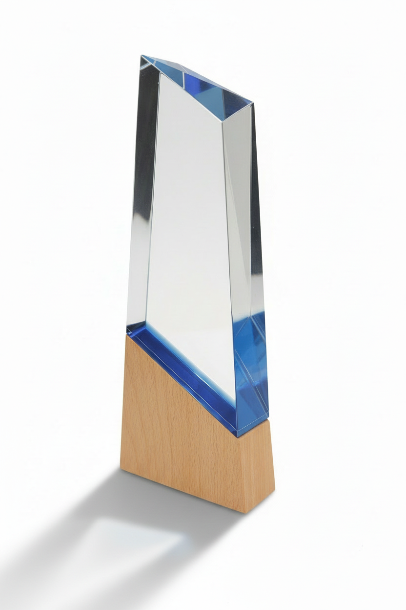 WOODEN-CRYSTAL TRPEZIUM AWARD