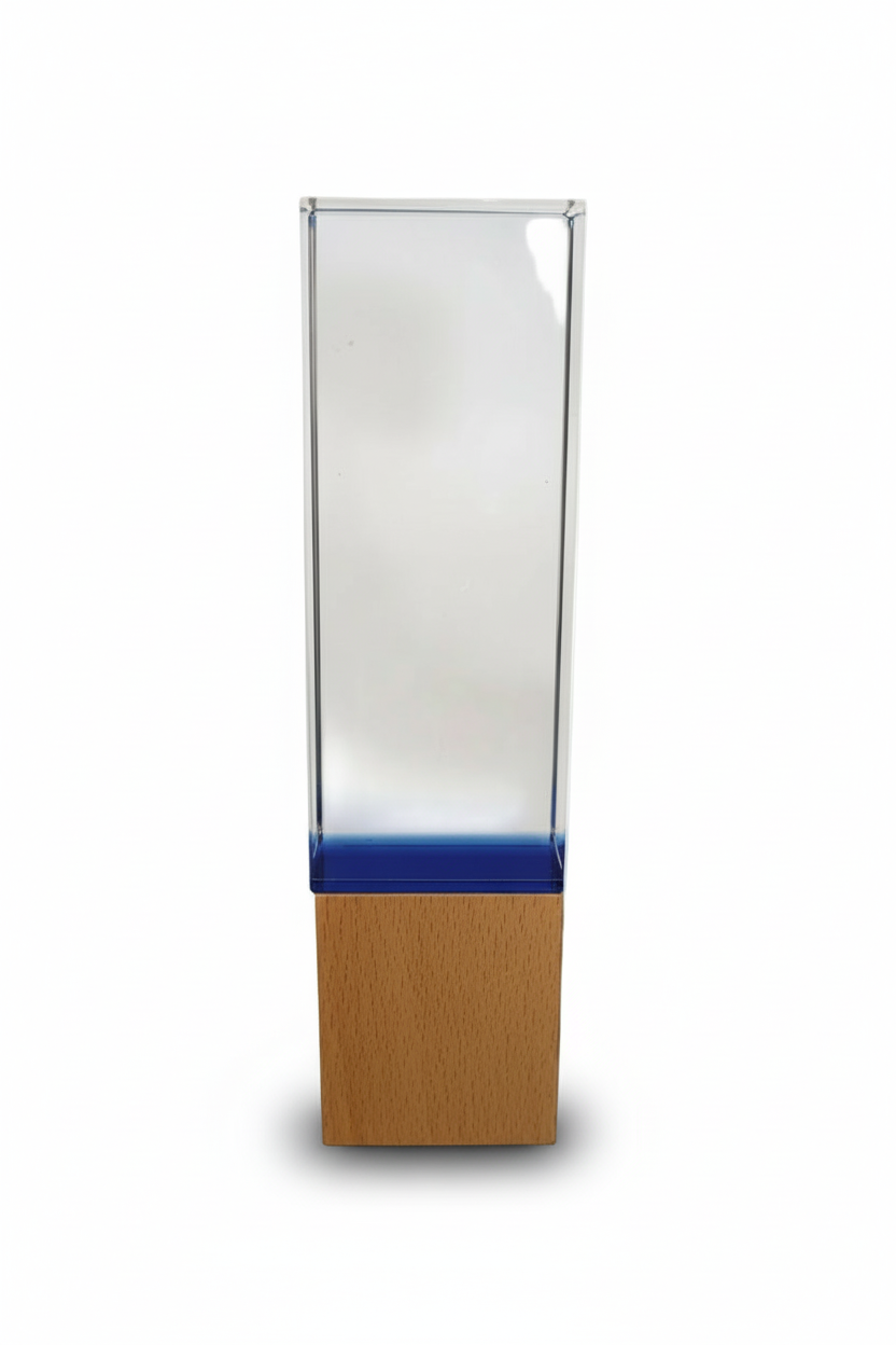 WOODEN-CRYSTAL BLOCK AWARD