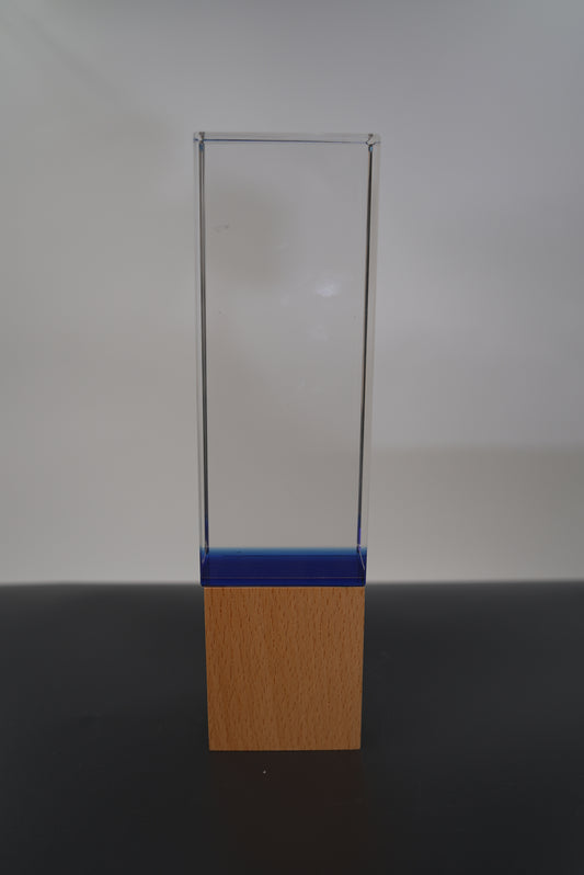 WOODEN-CRYSTAL BLOCK AWARD