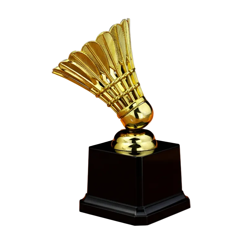 Golden Shuttlecock Badminton Trophy