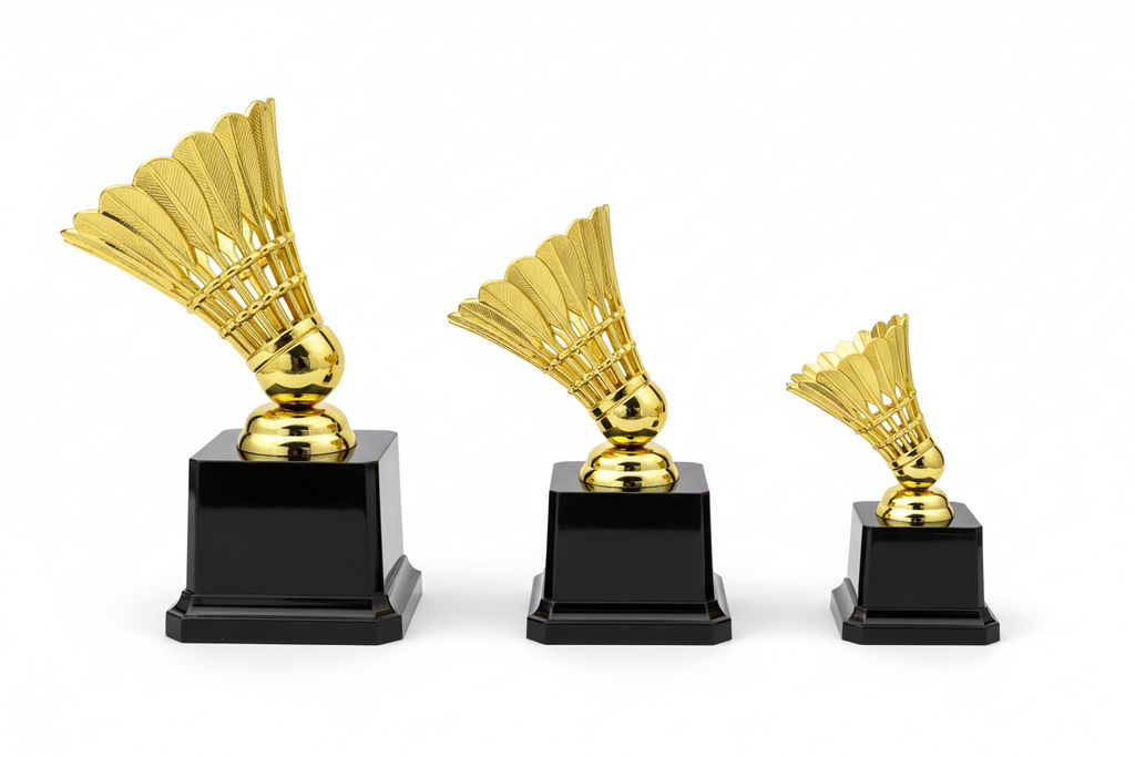 Golden Shuttlecock Badminton Trophy