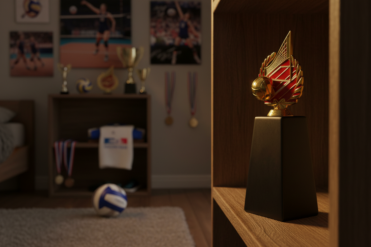 Golden Spike Volleyball Award Trophy