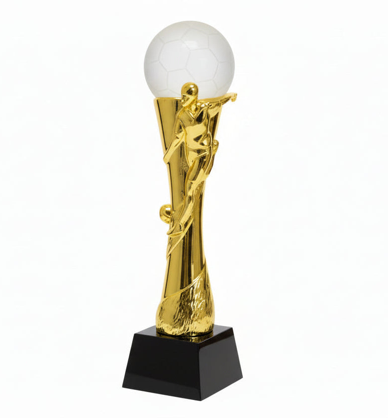 Gold Football Action Trophy
